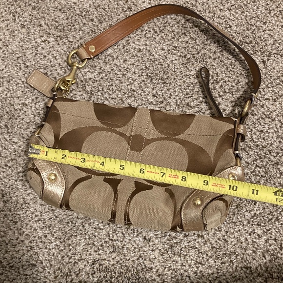 Vintage Gold and Brown Coach Bag - Picture 11 of 14